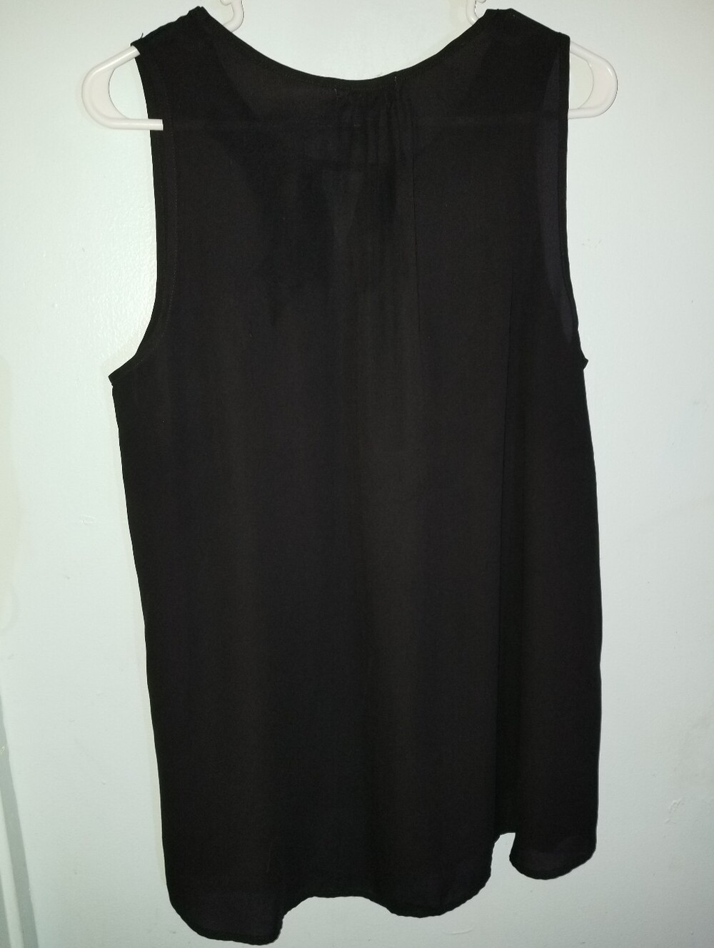 Pleione Black Sheer Sleeveless Chiffon Camisole